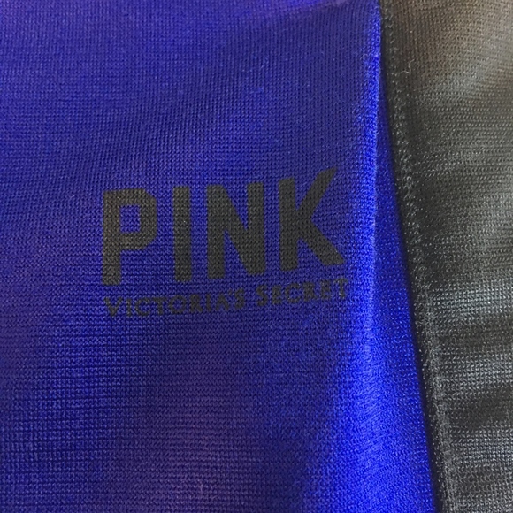 PINK Victoria Secret Royal Blue/Black Track Pants - Picture 6 of 8